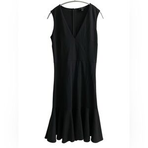 J. Crew 365 Black Pointe V Neck Dress